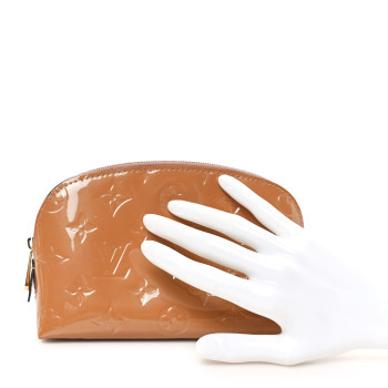LOUIS VUITTON Vernis Cosmetic Pouch Rose Velours