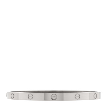 CARTIER 18K White Gold Medium LOVE Bracelet 17