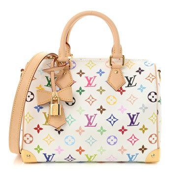 LOUIS VUITTON LV X TM Monogram Multicolor Speedy Bandouliere 25 White