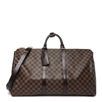 LOUIS VUITTON Damier Ebene Keepall Bandouliere 55