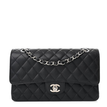 CHANEL Caviar Quilted Medium Double Flap Black