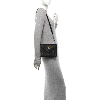 SAINT LAURENT Lambskin Quilted Mini Gaby Satchel Black