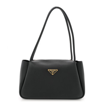 PRADA Soft Calfskin Medium Darling Shoulder Bag Black