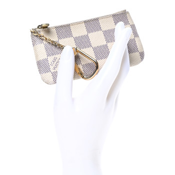 LOUIS VUITTON Damier Azur Key Pouch