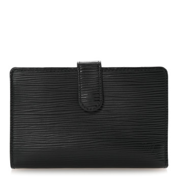 LOUIS VUITTON Epi French Purse Wallet Black