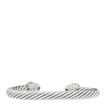 DAVID YURMAN Sterling Silver Diamond Amethyst 7mm Cable Classics Bracelet