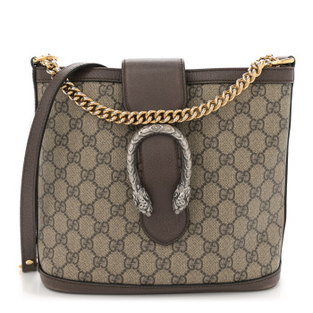 GUCCI GG Supreme Monogram Medium Dionysus Bucket Bag Beige New Acero