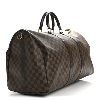 LOUIS VUITTON Damier Ebene Keepall Bandouliere 55