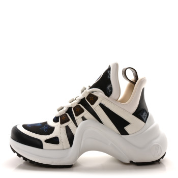 LOUIS VUITTON Monogram LV Archlight Sneakers 36 White Navy Blue