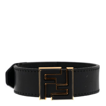 FENDI Calfskin FF Bracelet Black