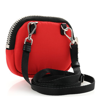 PRADA Trick Tessuto Nylon Cargo Pouch Rosso Black