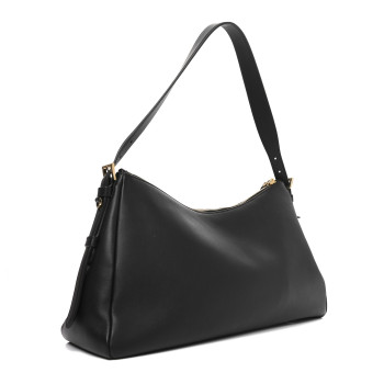 PRADA Soft Calfskin Aimee Shoulder Bag Black