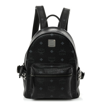 MCM Visetos Side Stud Mini Stark Backpack Black