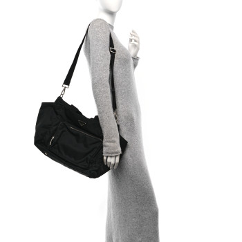 PRADA Tessuto Nylon Vela Diaper Bag Black