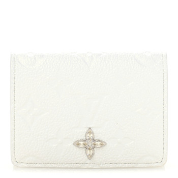 LOUIS VUITTON Empreinte Monogram LV Ski Business Card Holder Snow