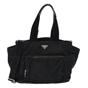 PRADA Tessuto Nylon Vela Diaper Bag Black