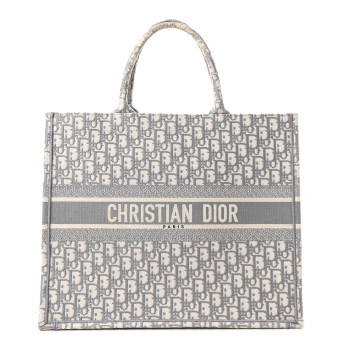 CHRISTIAN DIOR Oblique Large Book Tote Grey