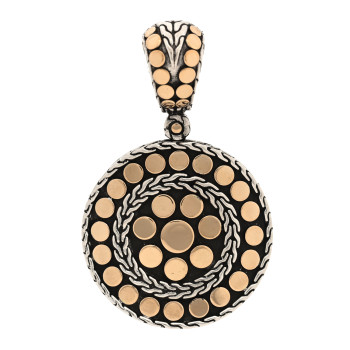 JOHN HARDY Sterling Silver 18K Yellow Gold Dot Enhancer Pendant