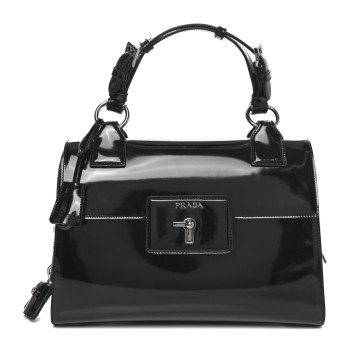PRADA Spazzolato Doctor Bag Black