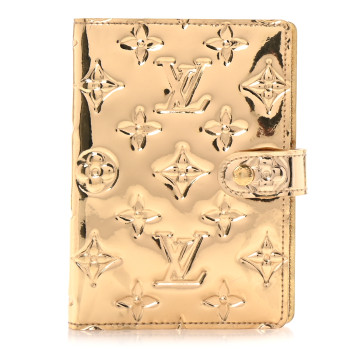 LOUIS VUITTON Monogram Miroir Small Ring Agenda Gold