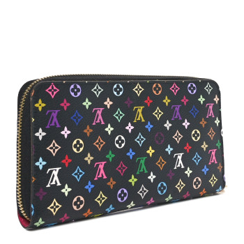 LOUIS VUITTON Monogram Multicolor Zippy Wallet Black Grenade
