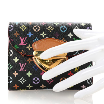 LOUIS VUITTON Monogram Multicolor Joey Wallet Black Grenade