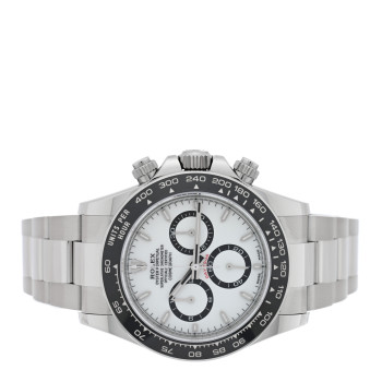 ROLEX Stainless Steel 40mm Oyster Perpetual Cosmograph Daytona Panda Watch White 126500LN