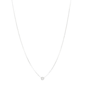 CARTIER 18K White Gold Diamond SM D'Amour Pendant Necklace