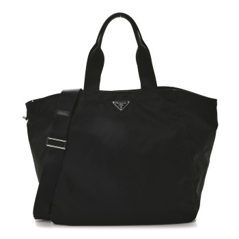 PRADA Tessuto Nylon Vela Shopping Tote Black