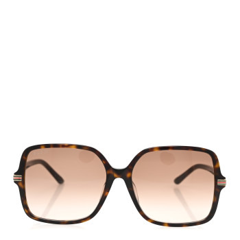 GUCCI Acetate Square Frame Web Sunglasses GG1448SA Tortoise