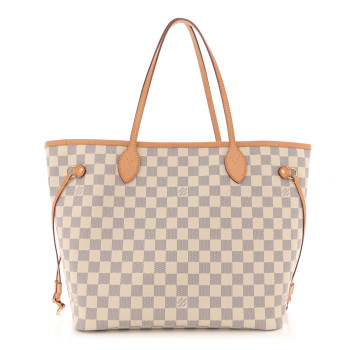 LOUIS VUITTON Damier Azur Neo Neverfull MM Rose Ballerine