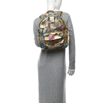 CHANEL Graffiti Printed Canvas Street Spirit Backpack Multicolor