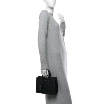 SAINT LAURENT Calfskin Nano Sac De Jour Black