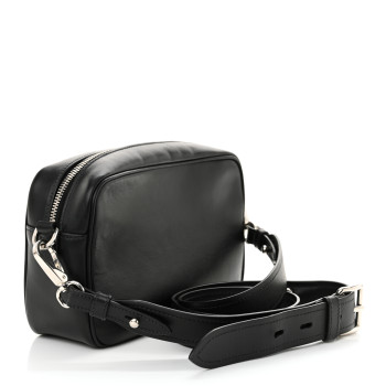 PRADA City Calf Banana Print Camera Bag Black Fuchsia