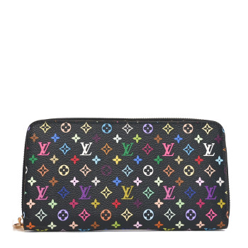 LOUIS VUITTON Monogram Multicolor Zippy Wallet Black Grenade
