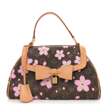 LOUIS VUITTON Monogram Cherry Blossom Sac Retro Bag Brown