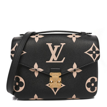 LOUIS VUITTON Empreinte Monogram Giant Pochette Metis Black Beige