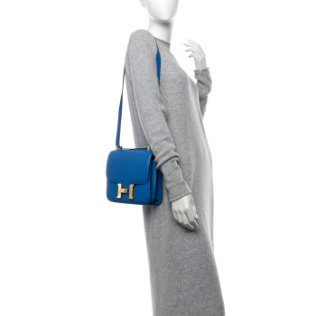 HERMES Evercolor Constance 24 Bleu Zanzibar