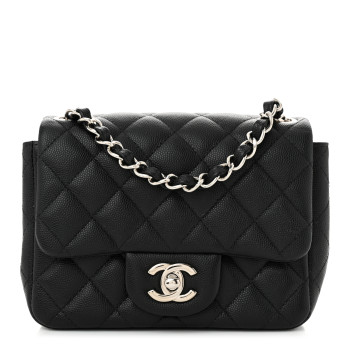 CHANEL Caviar Quilted Mini Square Flap Black