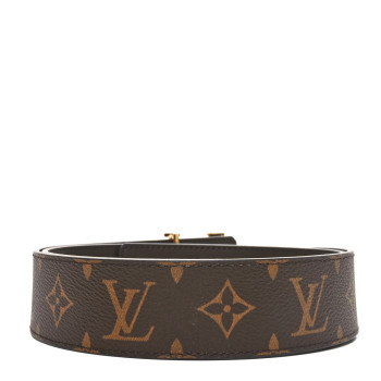 LOUIS VUITTON Calfskin Monogram 20mm LV Iconic Reversible Belt 90 36 Brown
