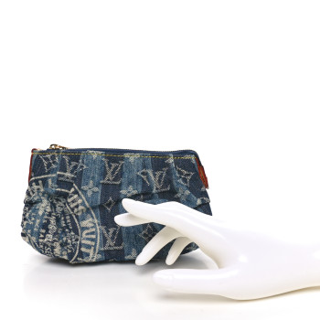 LOUIS VUITTON Denim Raye Trousse Cosmetic Pouch
