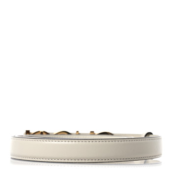 GUCCI Plutone Calfskin Gucci Buckle 20mm Thin Belt 90 36 Mystic White