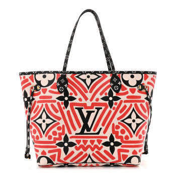 LOUIS VUITTON Monogram Giant Crafty Neverfull MM Creme Rouge Black