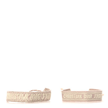 CHRISTIAN DIOR Woven Cotton J'Adior Friendship Bracelet Pink