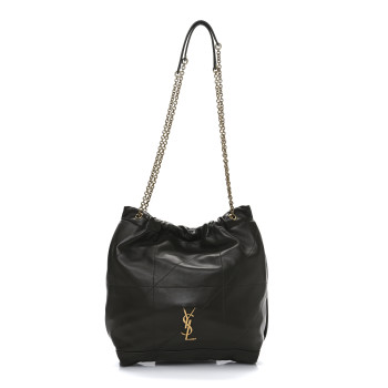 SAINT LAURENT Lambskin Matelasse Monogram Large Jamie 4.3 Pochon Light Musk