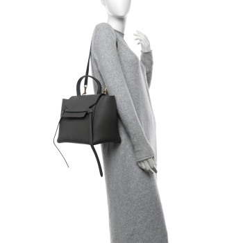 CELINE Grained Calfskin Mini Belt Bag Grey