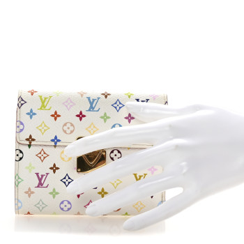 LOUIS VUITTON Monogram Multicolor Koala Wallet White