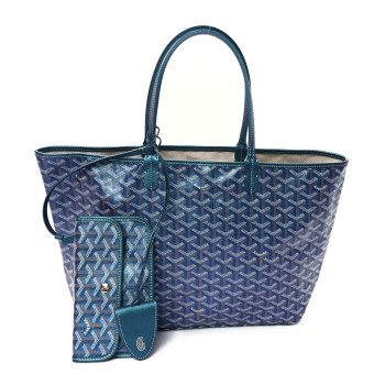 GOYARD Iridescent Goyardine Saint Louis PM Pearly Blue