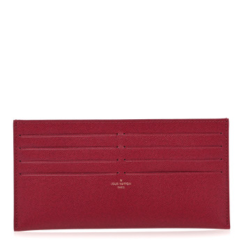 LOUIS VUITTON Calfskin Felicie Card Holder Insert Fuchsia