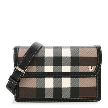 BURBERRY E-Canvas Giant Check Oscar Crossbody Dark Birch